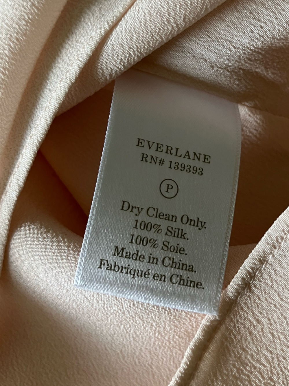 EVERLANE Dusty Pink Silk Double Layered Cami Blouse Size 6 - Picture 9 of 9